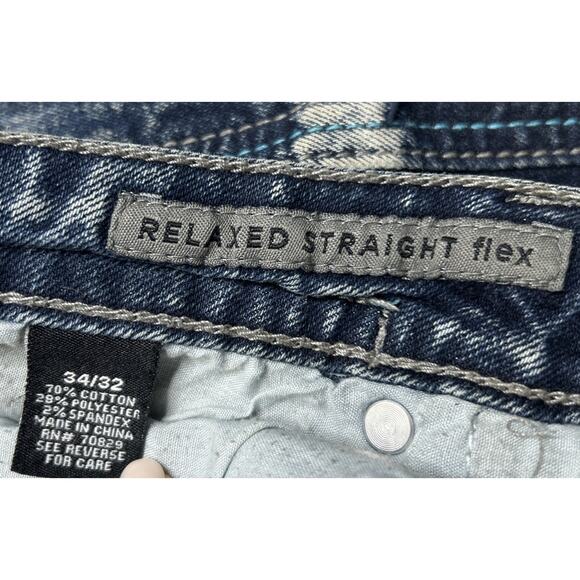 Lot Of 2 CJ BLACK PREMIUM Jeans Mens 34x32 Relaxed Straight & Boot Thick Stitch - Picture 13 of 16